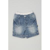 Denim Short With Enzyme Washed