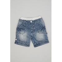 Denim Short With Enzyme Washed