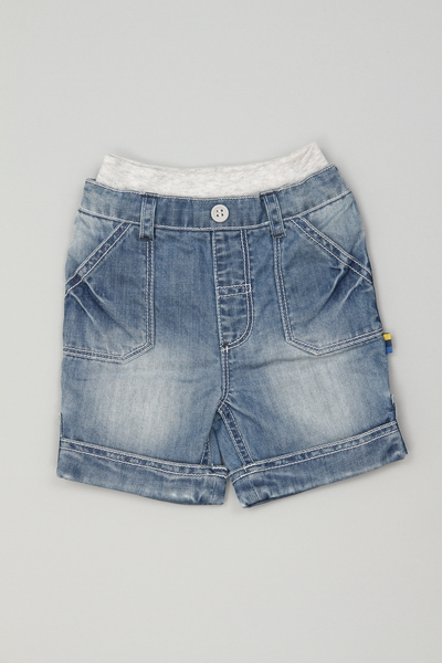 Denim Short With Enzyme Washed