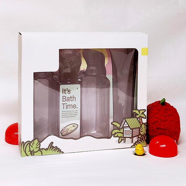 Foldable Box with Window and Vac Tray Inside to Hold Products