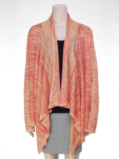 LADIES' KNITTED LONG CARDIGAN