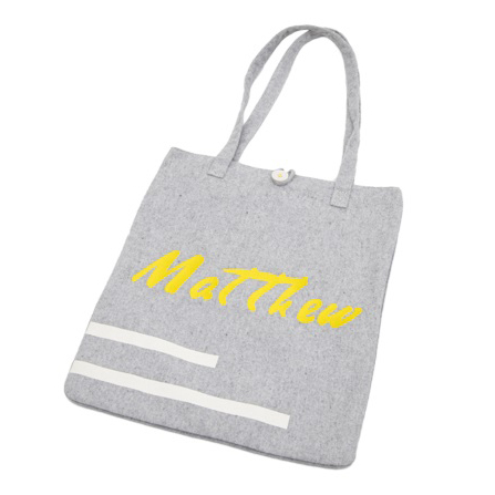 Furry Grey Flat Tote (Mattew)