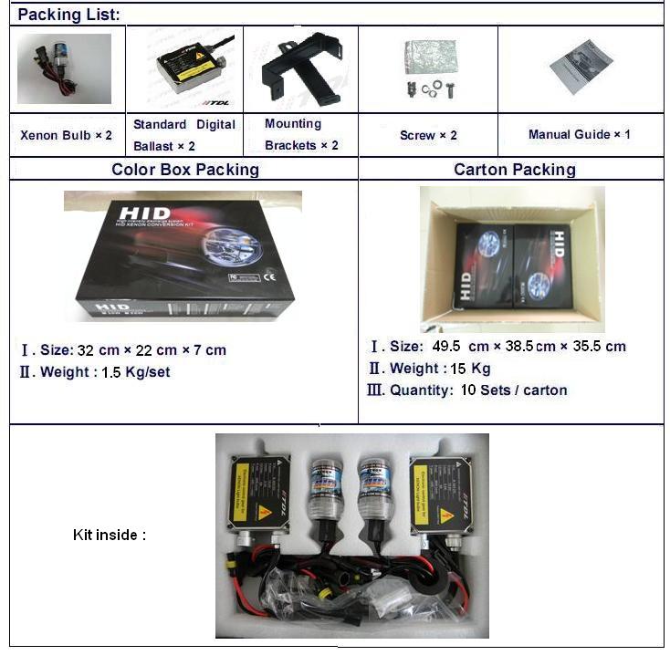 Hid Conversion Kit, Single Beam Kit(tdld3501, 35w, 9v~16v)