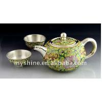 Sell Beijing Cloisonne Enamel Crafts Silver Tea Set