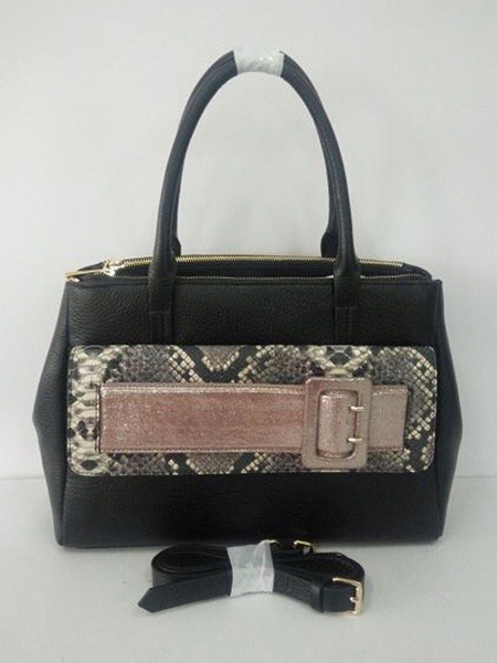 Black Triple Compartment Tote