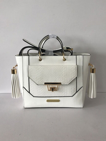 White Tassel Tote