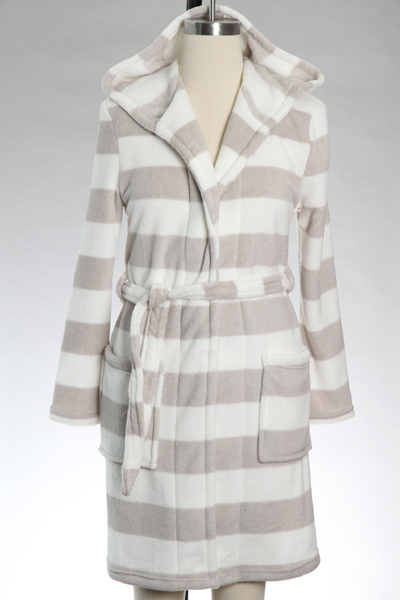 Coral Fleece hooded Robe