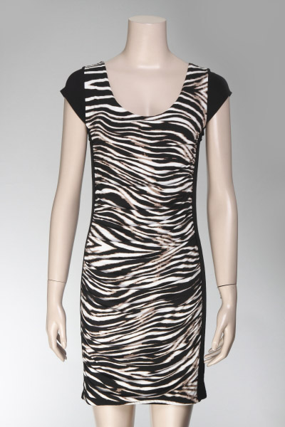 Animal Print Ruched Dress