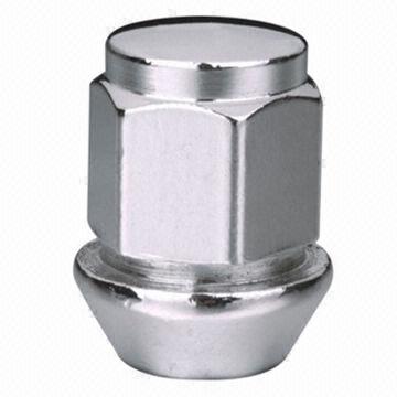 Wheel Lug Nut, Made of Carbon or Alloy Steel, Various Sizes are Available