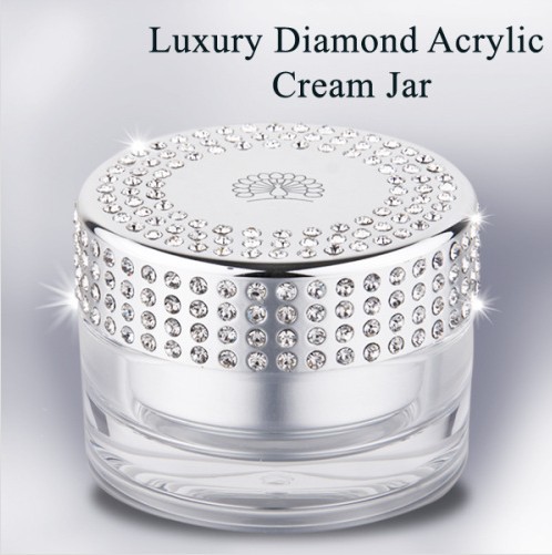Sell Diamond Cap Acrylic Jar For Cosmetic Packing