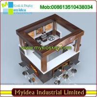 High end coffee kiosk with ceiling food kiosk