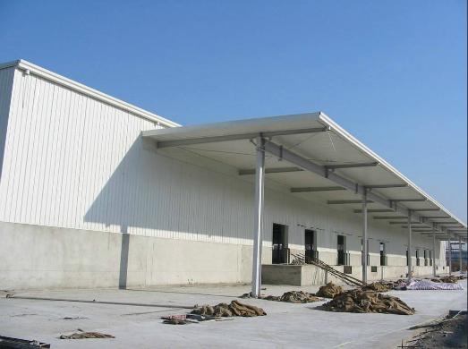 Steel Structure Workshop With Canopy