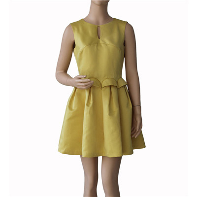 Ladies Woven Tile Pleats Dress