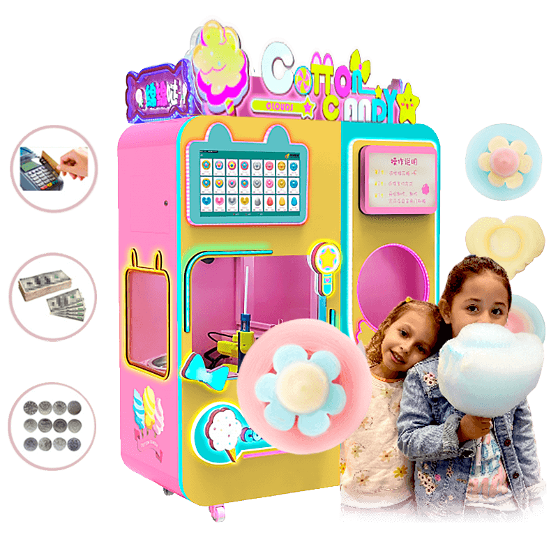 Latest Hot Slae High Profit Fully Automatic Cotton Candy Vending Machine