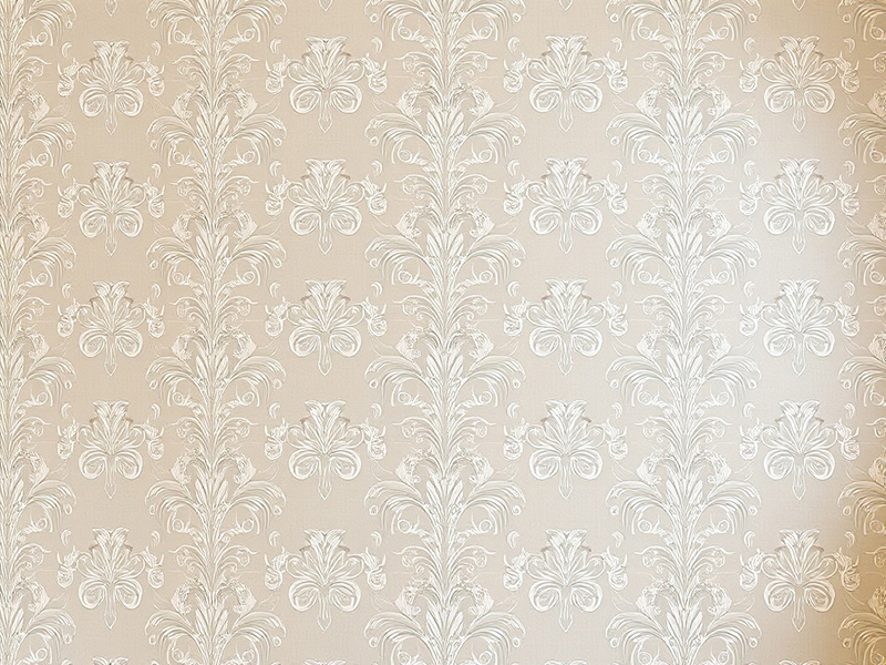 Noble Beige Floral Wallpaper