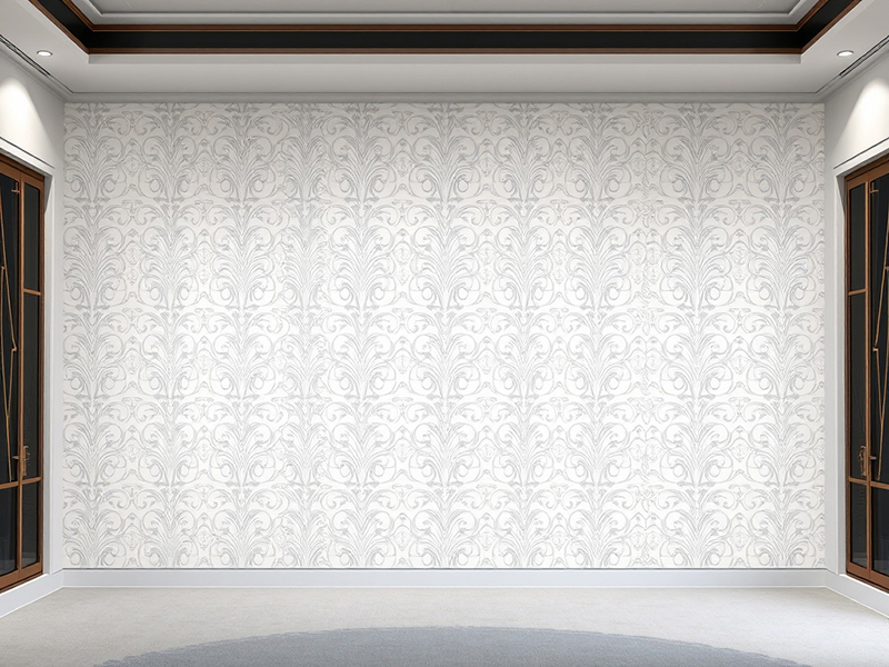 Elegant White Floral Wallpaper