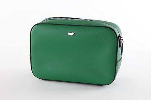 Forest Green Leather Ladies' Zippered Closure Small Cross Body Bag