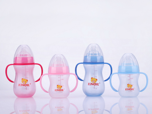 Wide neck bottle with handle