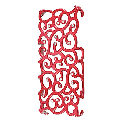 Electroplating Hollow Pattern PC Case with rhinestones case