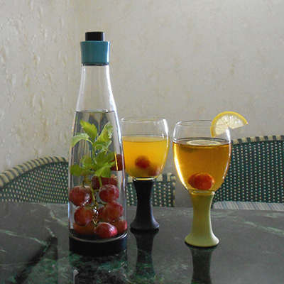 Mouthblown Wine Glass with Silicon Stem Cover