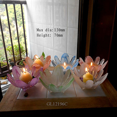 Alabaster Glass Candle Dish