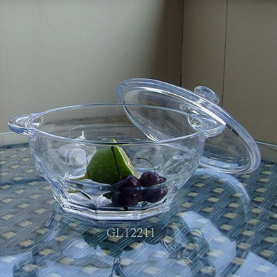 Glass Salad Bowl with Cover