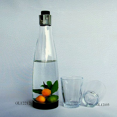 Glass Decanter with Removable Bottom Lid