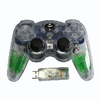 Usb 2.4g Transparent Wireless Game Pad With Double Shock Function