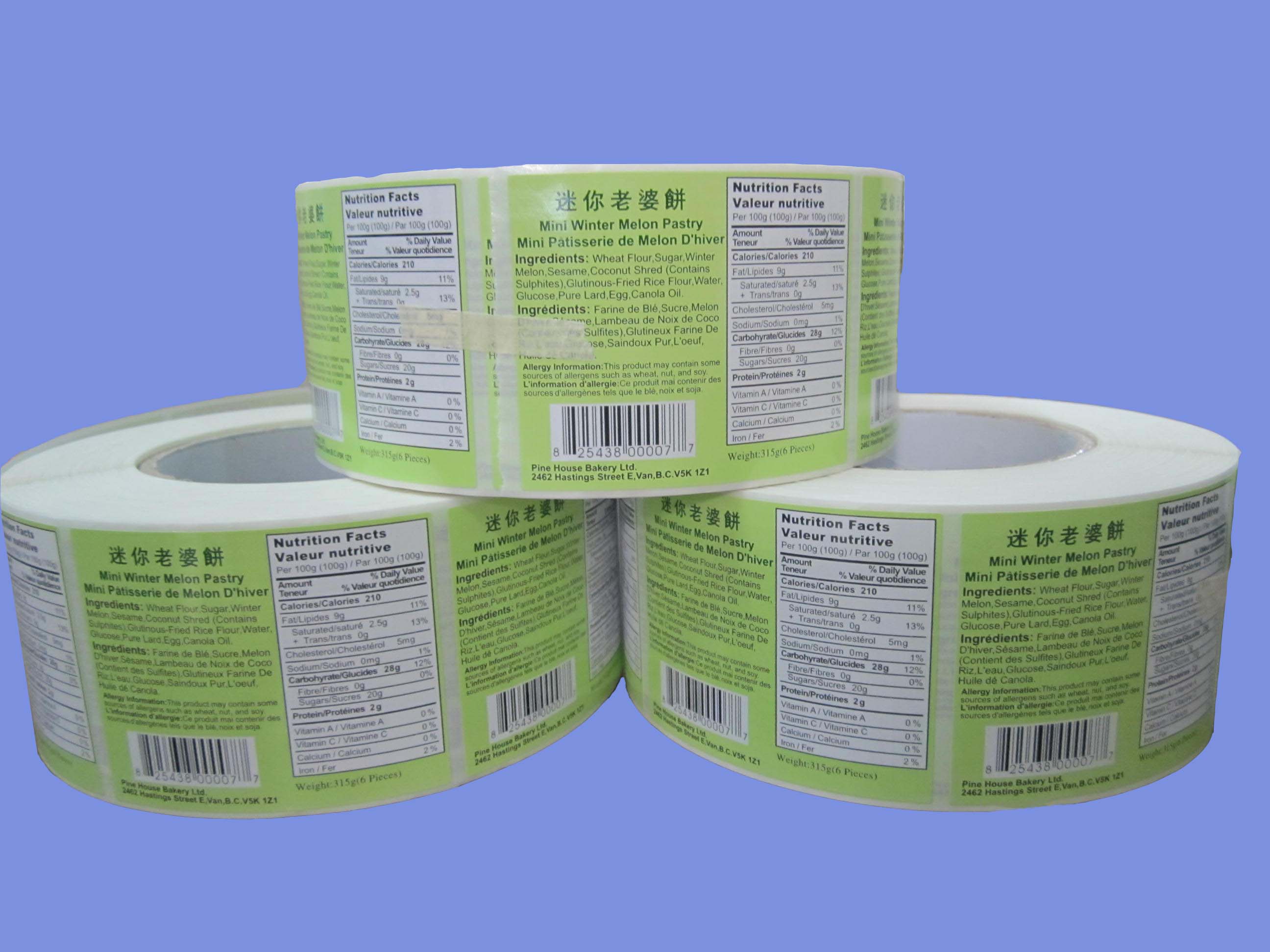 Self Adhesive Labels For Food