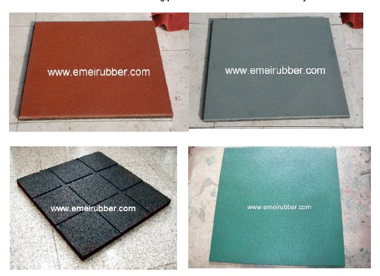 Square Rubber Tile (standard Rubber Flooring Mat)