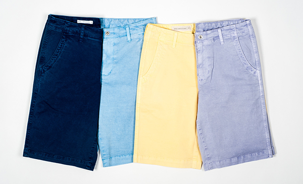 Cotton Stretch Casual Shorts, Garment Dyed