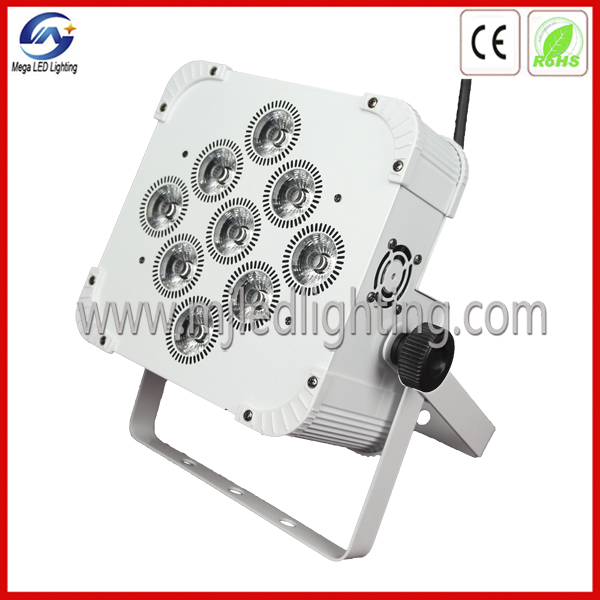9*12W RGBWA 5in1 Wireless DMX Battery Power LED Flat PAR Light