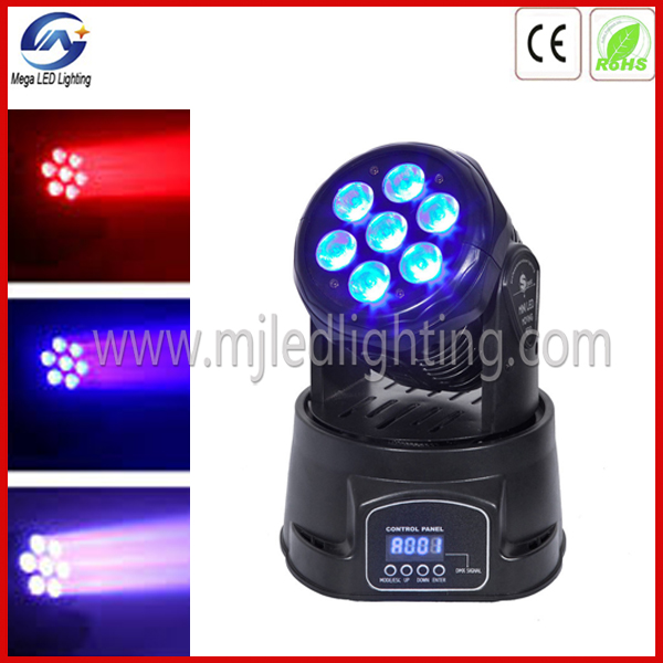 7 X 10W 4in1 RGBW LED Mini Moving Head