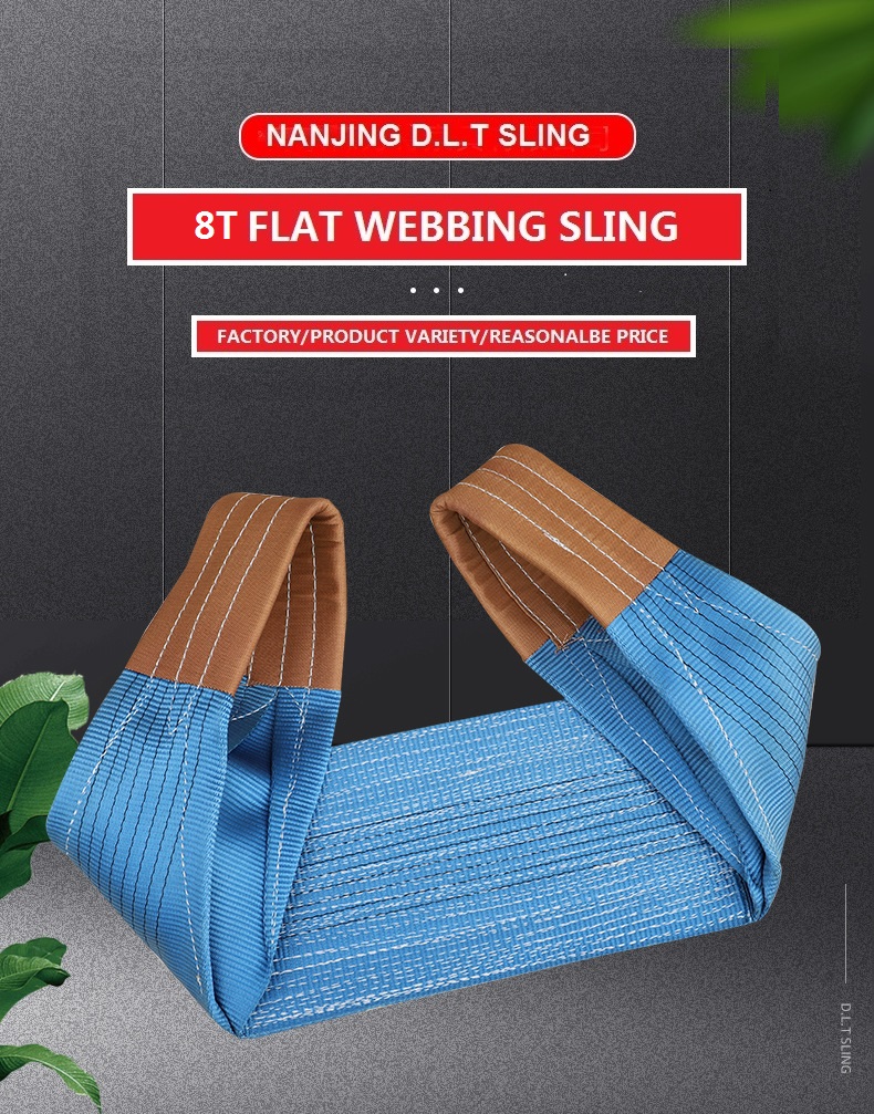 polyester webbing sling 8Ton, According to CE,GS standard, TUV Approved. SF 7:1