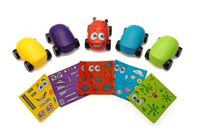 Beetle Bugs Race Car with Sticker