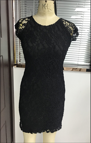 Textured Lace Lined Dress