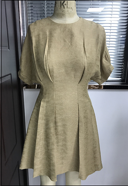 Puff Sleeve Dress with Princess Seam Details