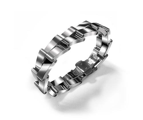 Stainless Steel Men's Bracelet with Butterfly Clasp