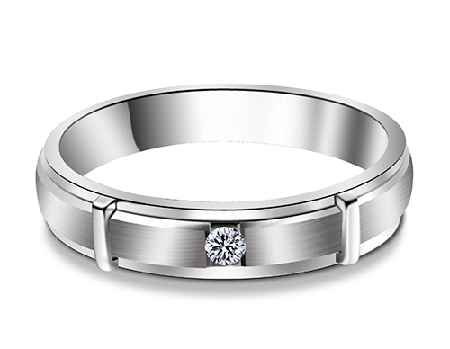 Stainless Steel Ring with CZ