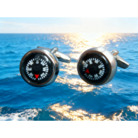 Cufflink with compass
