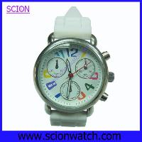 Silicone Analogue Watch/colorful Interchangeable Silicone Watch