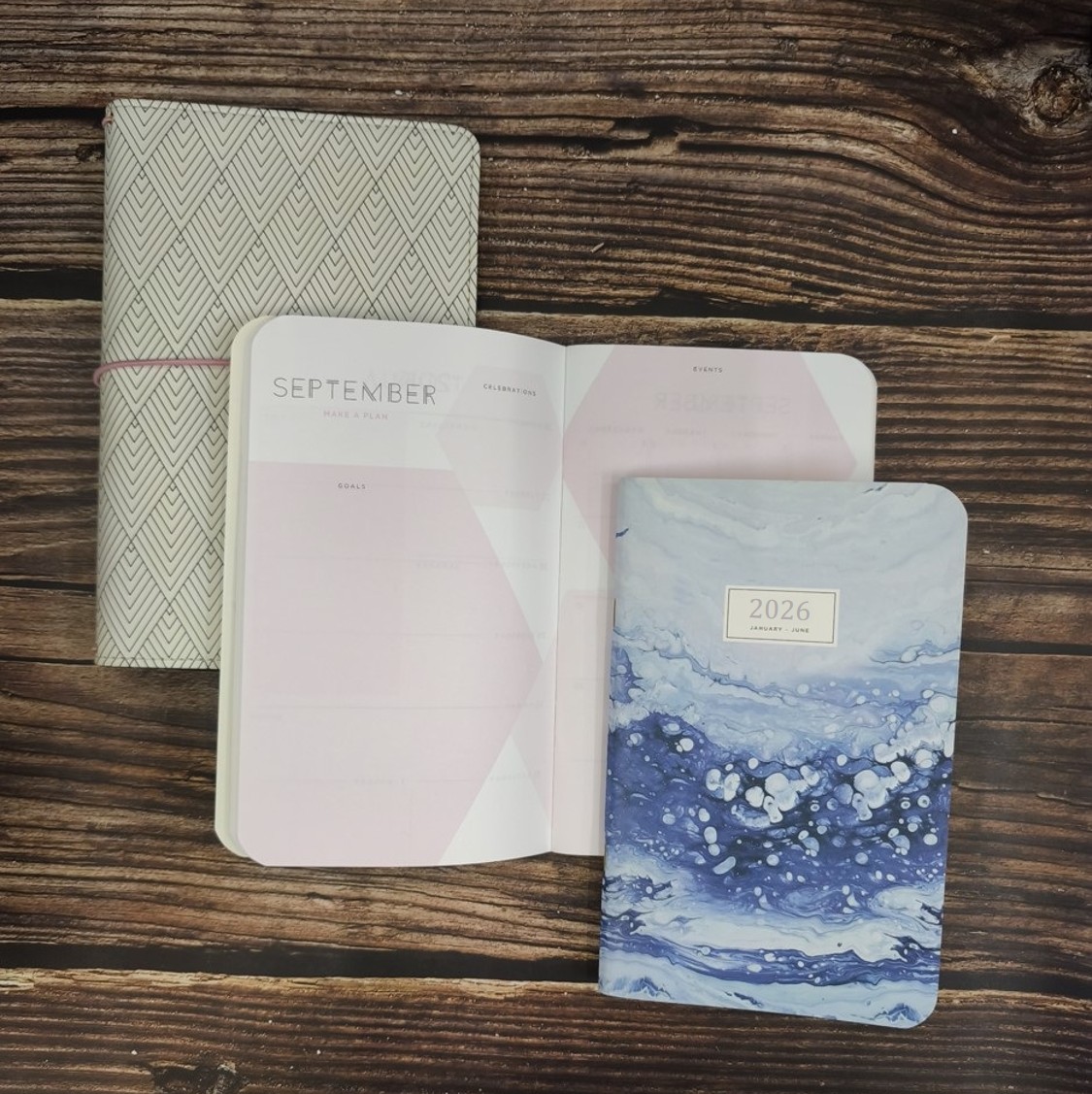 PU Cover Stitched Weekly Planner & Notebook