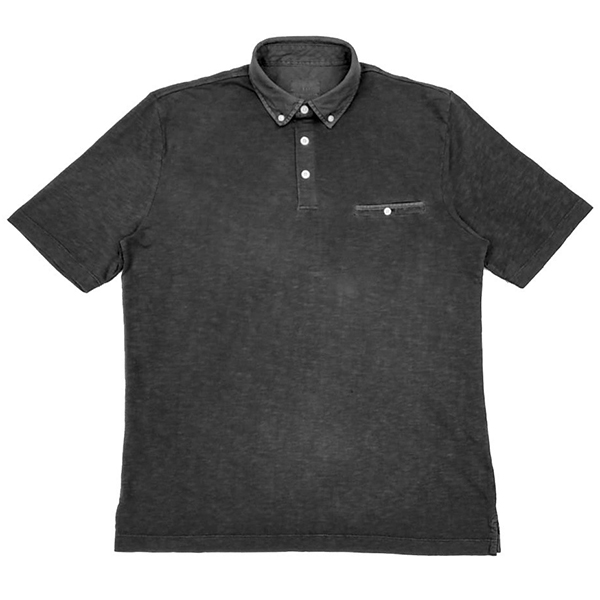 Knit Polo with Woven Collar