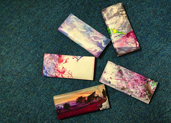 Concised Zipper Wallet in Ink & Wash Paint Printing