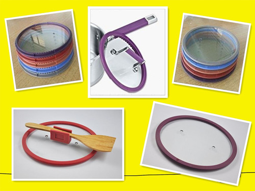 flat glass lid with silicone edge
