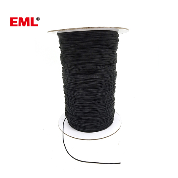 3x5 Twisted Black Polyester String