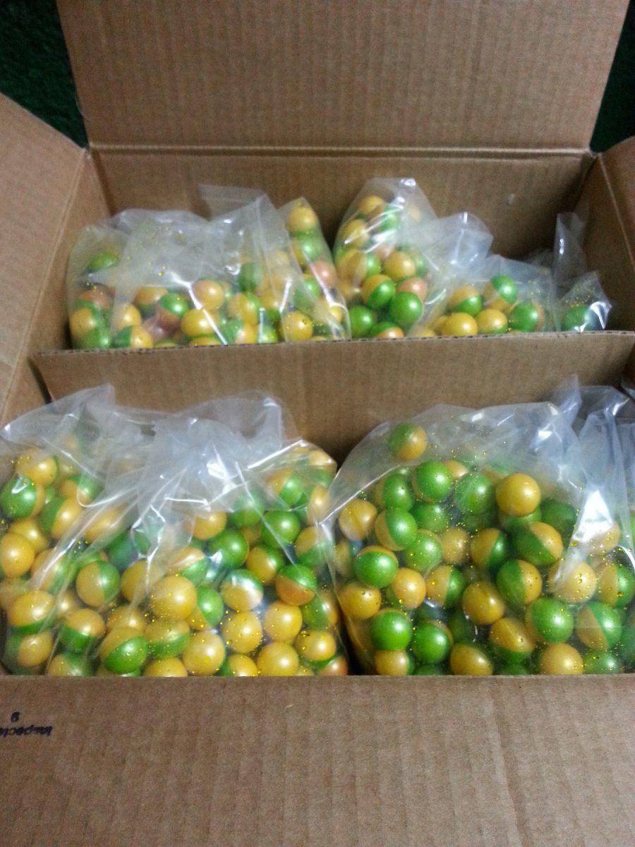 Colorful 0.68 Caliber Training Paintballs 0.43 Pepperball Balling 068 Paintball Rubber Balls Bullets