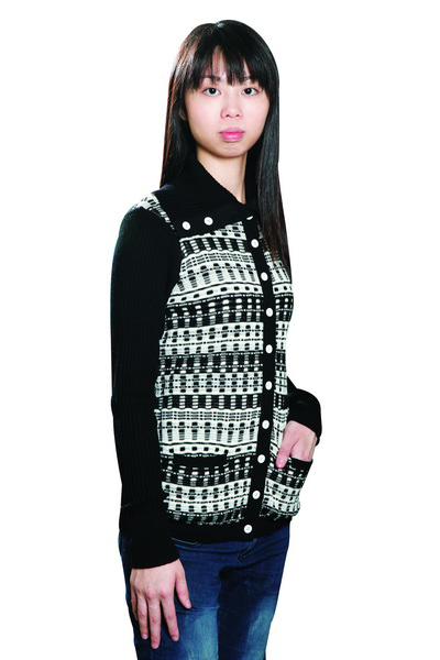 Ladies' Knitted Jacquard Cardigan