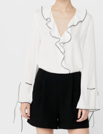 100% Polyester Chiffon Ladies Blouse