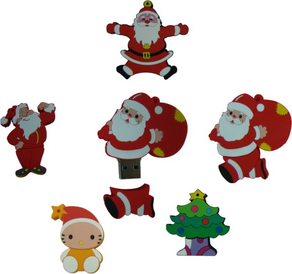 Sell Promotional Cartoon USB Flash Drive with Cristmas Gifts Type (HWX-CT0XX)